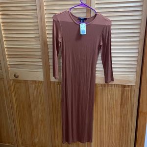Ribbed 3 quarter sleeve dress